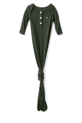 Organic Bamboo Knotted Gown Green